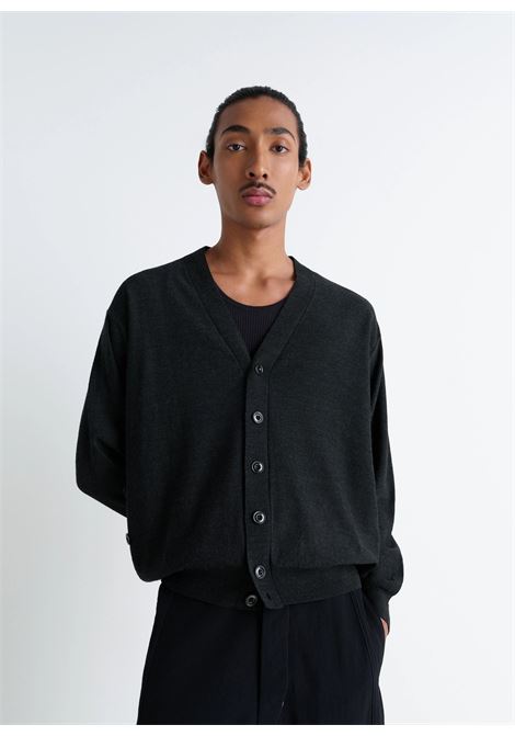 relaxed twisted cardigan woman anthracite LEMAIRE | TO1082 LK087BK966
